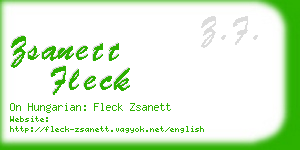 zsanett fleck business card